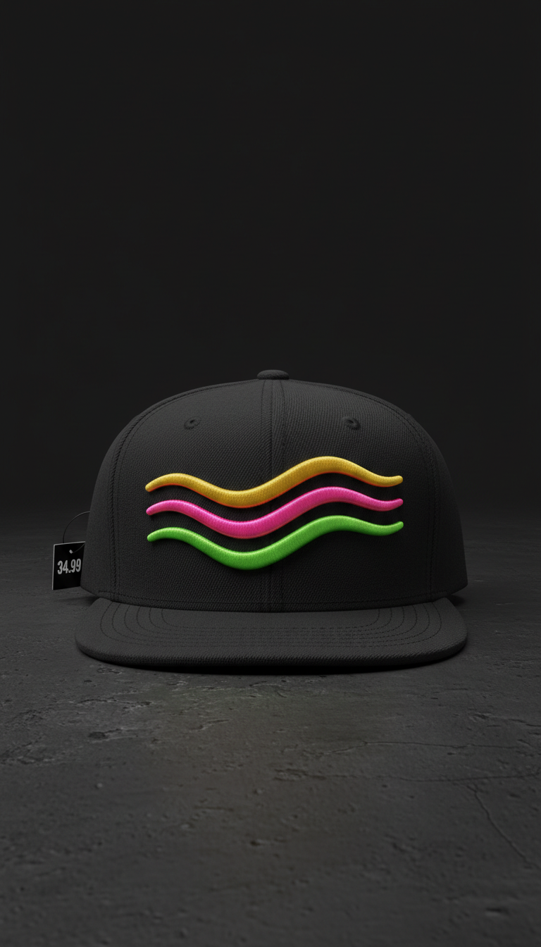 Urban Gold Wave Snapback Cap