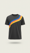 Monochrome Tee With Spectrum Blue Accent