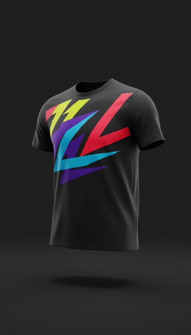 Ultraviolet-accented unisex t-shirt