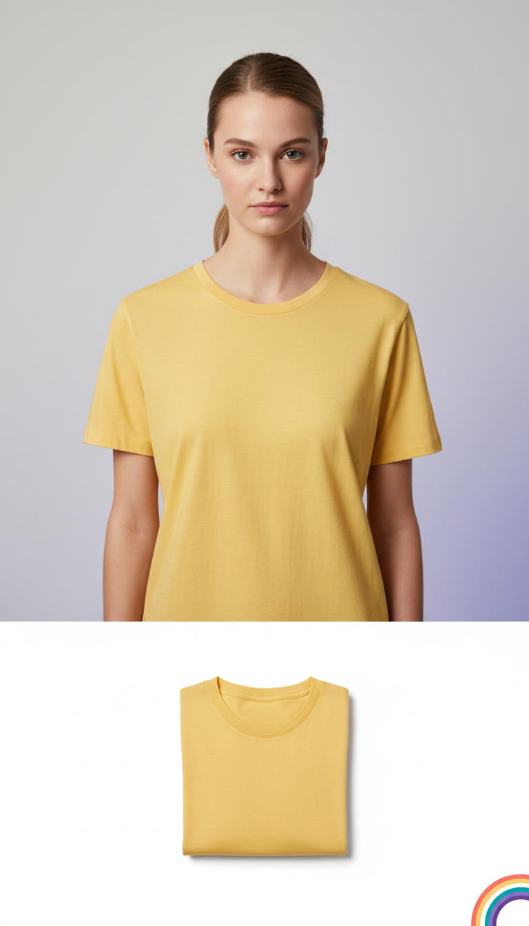 Signature tee in sunbeam yellow
