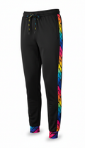 Signature black joggers with rainbow accent