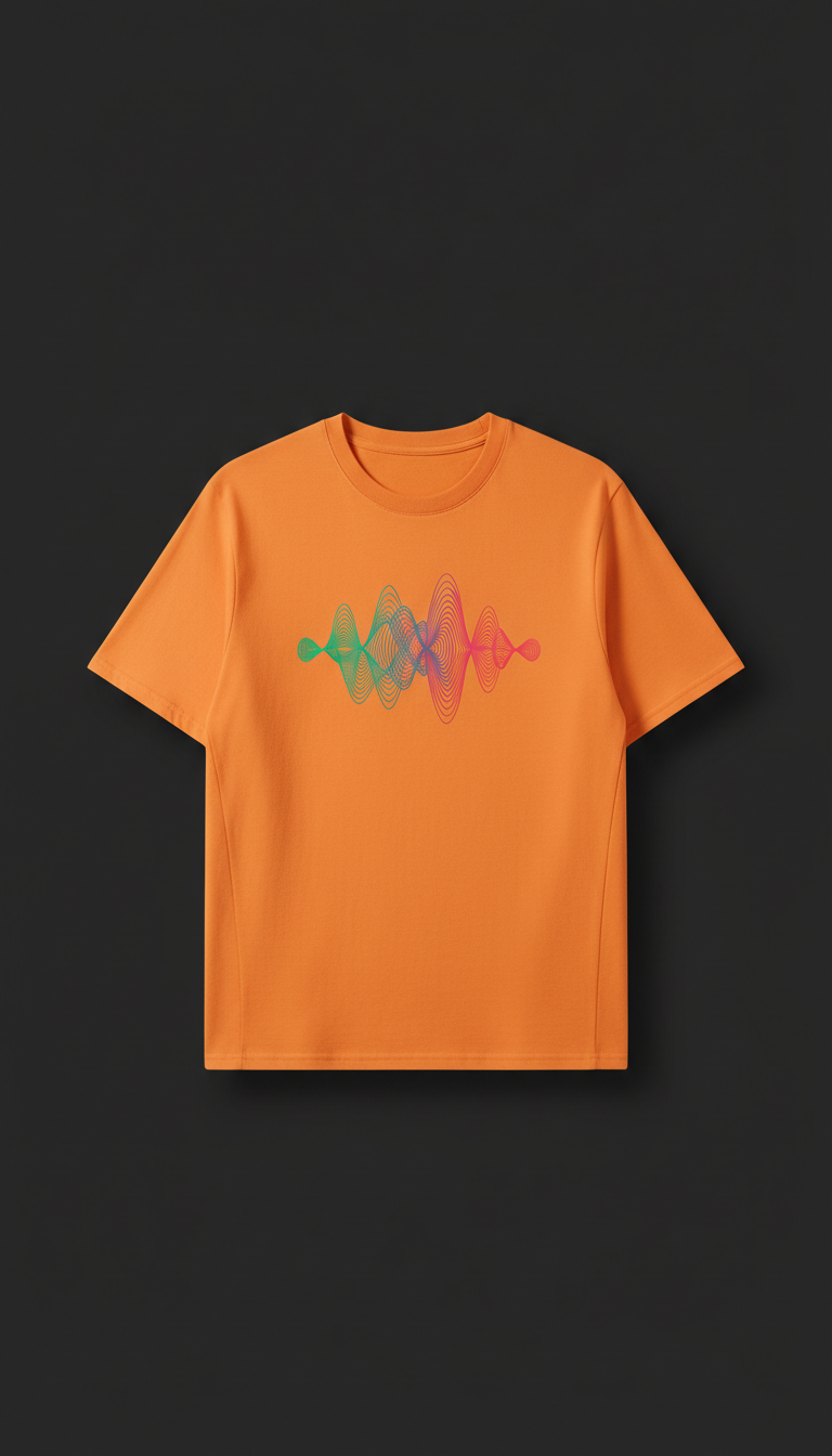 Signal orange graphic tee