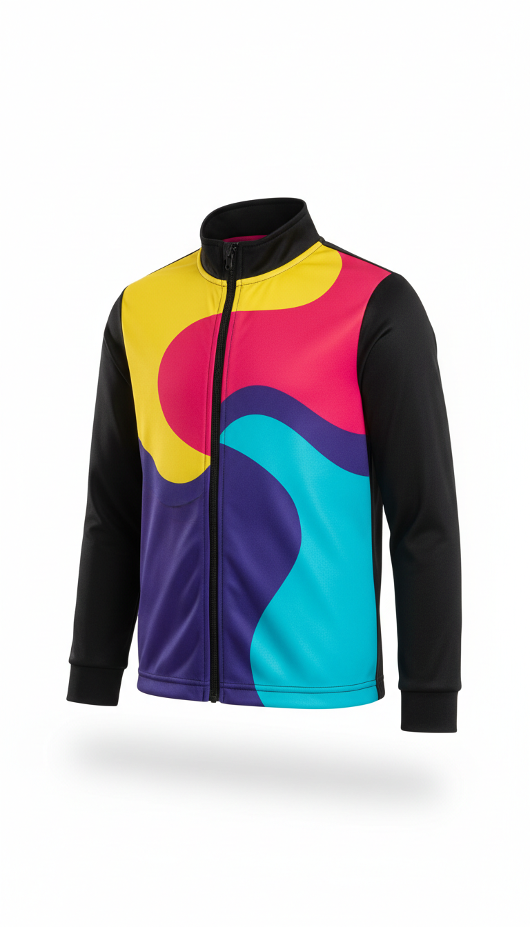 Youth spectrum wave zip-up jacket