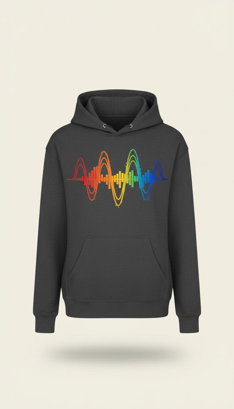 Rainbow Frequency Wave Hoodie